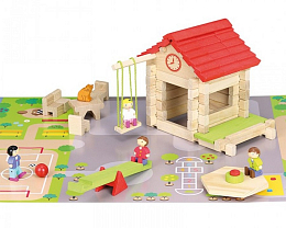 Конструктор из дерева Школа от бренда Jeujura