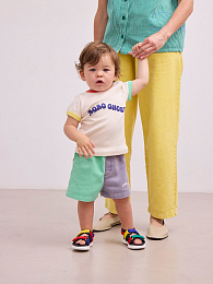 Сандалии Color Block с подошвой белого цвета от бренда Bobo Choses