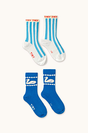 Носки 2 пары Swans and stripes от бренда Tinycottons