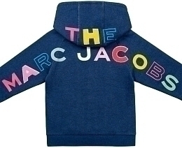 Толстовка с разноцветной надписью на спине от бренда LITTLE MARC JACOBS