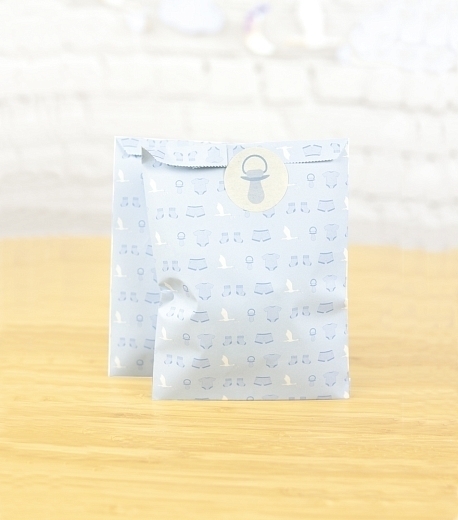 Подарочные пакетики Baby Boy с наклейками 25 шт от бренда Tim & Puce Factory