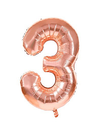 Воздушный шар Цифра 3 Rose Gold от бренда Tim & Puce Factory