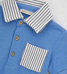 Футболка-поло с детялями в полоску от бренда Original Marines