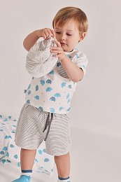 Футболка и шорты в полоску Elephant от бренда Boboli