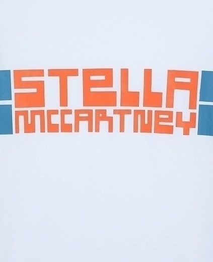 Футболка белая с синими рукавами от бренда Stella McCartney kids Синий Белый