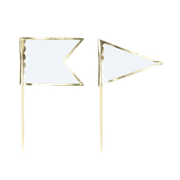 Шпажки Белый с золотом 10 шт от бренда Tim & Puce Factory