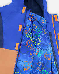 Куртка разноцветная, флисовая кофта и штаны от бренда Deux par deux