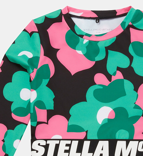 Кроп-топ Floral Print Active от бренда Stella McCartney kids