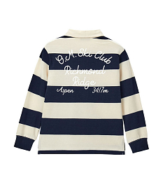 Поло молочного цвета в полоску от бренда Original Marines