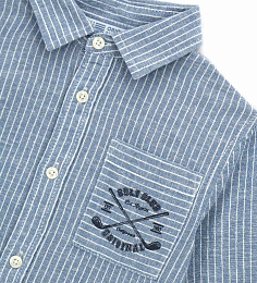 Рубашка голубого цвета в полоску от бренда Original Marines