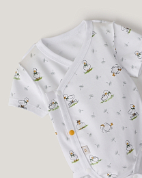 Набор боди кимоно 3 шт в зеленом цвете и с принтом от бренда Anna Leon