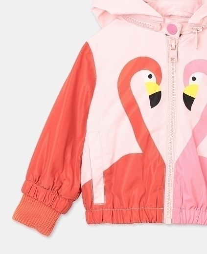 Ветровка с изображением фламинго от бренда Stella McCartney kids