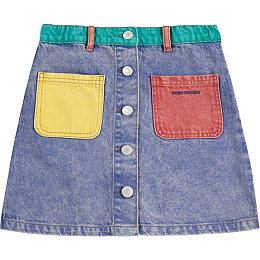 Юбка Color block denim от бренда Bobo Choses