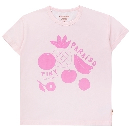 Футболка розовая с фруктами от бренда Tinycottons Розовый