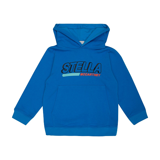 Худи синего цвета брендированное от бренда Stella McCartney kids