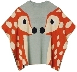 Пончо Fox от бренда Stella McCartney kids