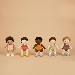 Туфли для Шарнирной куклы Dinkums - Basil Green от бренда Olli Ella