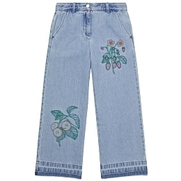 Джинсы Flower Embroidered от бренда Stella McCartney kids
