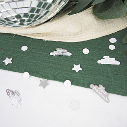 Конфетти Серебряные звезды от бренда Tim & Puce Factory