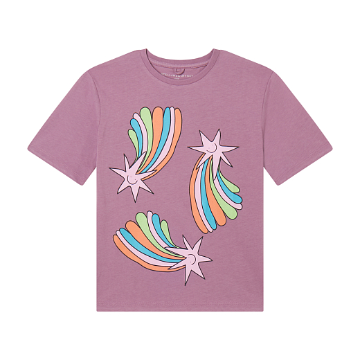 Футболка Dusty Pink Stars Graphic от бренда Stella McCartney kids Фиолетовый