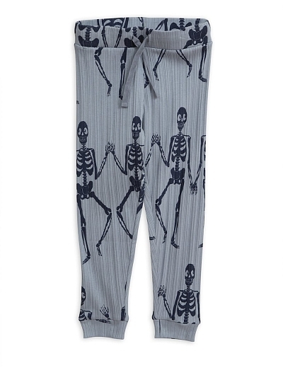 Штаны с принтом скелета от бренда Mini Rodini