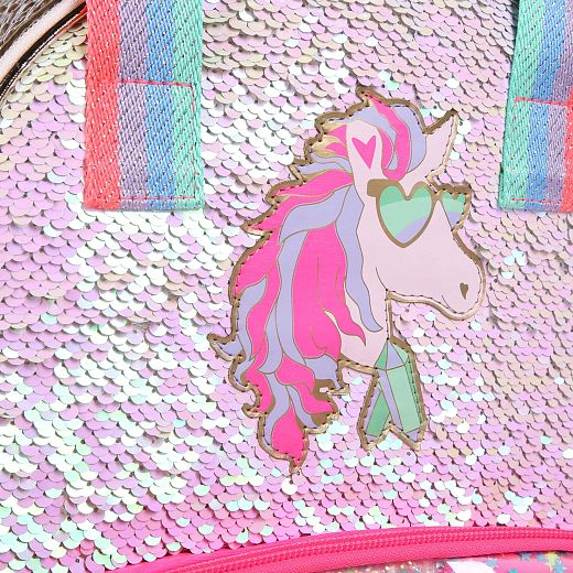 Рюкзак розового цвета в пайетках от бренда Billieblush