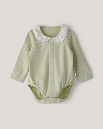 Набор боди с воротником розового, зеленого, белого цвета от бренда Anna Leon