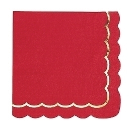 Салфетки Красный с золотом 16 шт от бренда Tim & Puce Factory