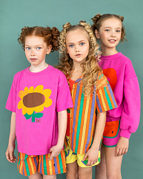 Шорты Pink color block от бренда Bobo Choses