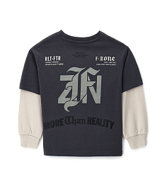 Лонгслив с констрастными рукавами от бренда Original Marines