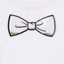 Футболка Bowtie and Braces Graphic от бренда Stella McCartney kids Молочный