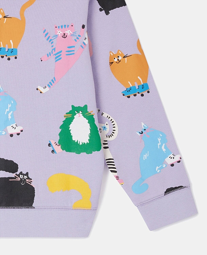 Свитшот Cats от бренда Stella McCartney kids