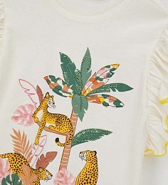 Футболка Leopard от бренда Original Marines Молочный