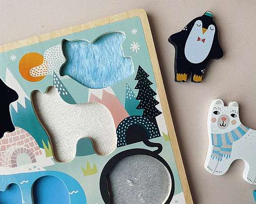 Тактильные Мини-пазлы от бренда Vilac