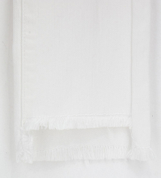 Джинсы белого цвета с бахромой от бренда Original Marines