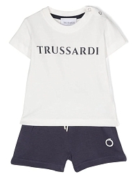 Футболка с шортами темно-синего цвета от бренда Trussardi