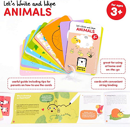 Обучающие карточки с заданиями Животные от бренда Banana Panda