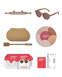 Очки TODDLER Oval Sunglasses-Gelato Summer-Chocolate от бренда Olivio and Co