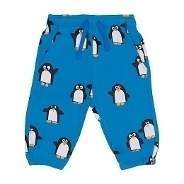 Джоггеры с пингвинами голубого цвета от бренда Stella McCartney kids