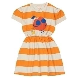 Платье полосатое с яблоком от бренда Tinycottons