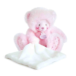Игрушка Мишка розовый с комфортером от бренда Doudou et Compagnie
