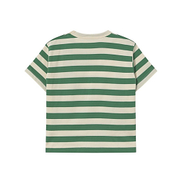 Футболка STRIPES GREEN от бренда Tinycottons Зеленый Молочный