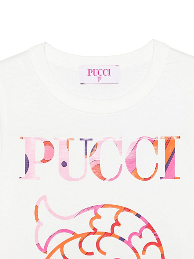 Футболка Fish MINI-ME от бренда Emilio Pucci Молочный