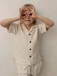 Рубашка и шорты Mare Beige Stripe от бренда GNGA