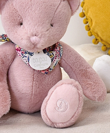 Мишка розового цвета, 25 см от бренда Doudou et Compagnie