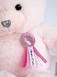 Мягкая игрушка Розовый мишка с блестками в подарочной коробке от бренда Histoire d'Ours