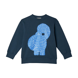 Свитшот Navy Monster Graphic от бренда Stella McCartney kids