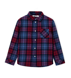 Рубашка синяя в красную клетку от бренда Original Marines