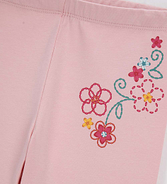 Легинсы Pink с вышитыми цветами от бренда Original Marines