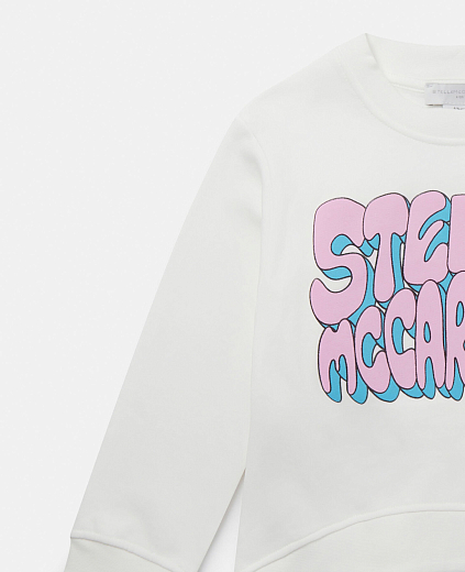 Свитшот White Stella Graphic от бренда Stella McCartney kids